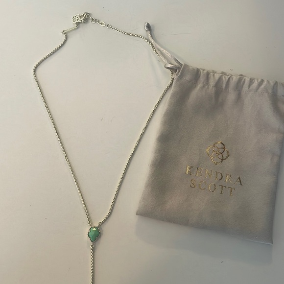 Kendra Scott Turquoise/White Long Dangle Necklace - Picture 1 of 6